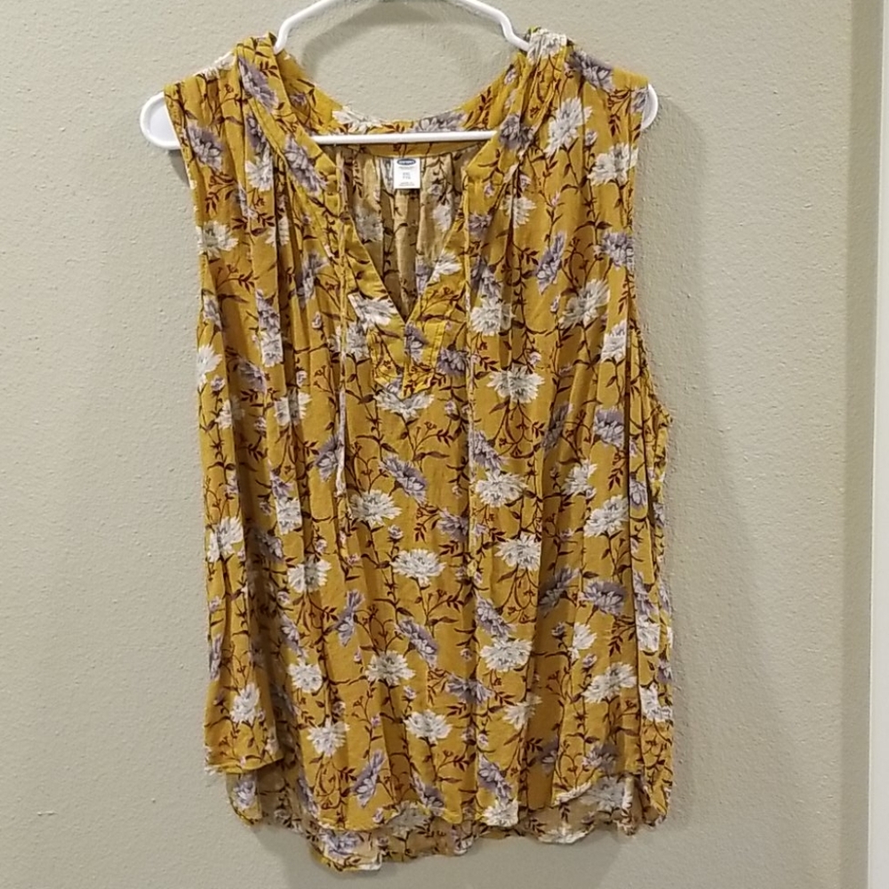 Old Navy blouse mustard yellow XXL